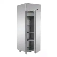 KÜHLSCHRANK AUS EDELSTAHL AISI 304 - UMLUFTKÜHLUNG - N. 1 TÜR - Mod BG07EBT - GASTRONORM 2/1 - NUTZVOLUMEN LT 700 - TEMPERATUR -18°/-22°C - Abmessungen in cm (B x T x H): 71 x 80 x 203/210 - EG-Norm