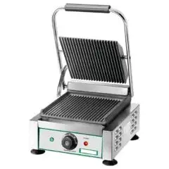 KONTAKTGRILL MIT GUSSEISEN - PLATTE - ELEKTRISCH - Mod. EG/02 - 1 gerillter Grillbereich - Grillfläche in cm: 34 x 23 - Leistung 2200 W - Einphasig 220-240V/1/50-60Hz - CE-Kennzeichnung