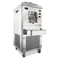 EISMASCHINE - MOD. GEP 12K ST - LUFTGEKÜHLTER KONDENSATOR - KAPAZITÄT 6 Liter - MAXIMALE STUNDENPRODUKTION von 16 Litern / 12 kg - SPANNUNG 220-240 V / 50 Hz EINPHASIG - LEISTUNG W 1300 - ABMESSUNG cm B 66 x T 43,5 x 105 H - CE NORM