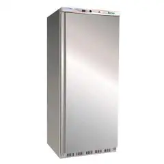 KÜHLSCHRANK AUS EDELSTAHL UND ABS-KUNSTSTOFF - STATISCHE KÜHLUNG -  ECO - Mod. G-EF600SS - 1 TÜR - Bruttokapazität: 555 LITER - TEMPERATUR: -18º/-22ºC - Abmessungen in cm. (B x T x H): 77,7 x 69,5 x 189,5 - EG-NORM
