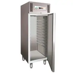 KÜHLSCHRANK AUS EDELSTAHL AISI 304 - FÜR KONDITOREIWAREN - UMLUFTKÜHLUNG -  Mod. G-PA800BT - Bruttokapazität: 737 LITER - 1 TÜR - TEMPERATUR: -10º/-22ºC - Abmessungen in cm. (B x T x H): 74 x 99 x 201 - EG-NORM
