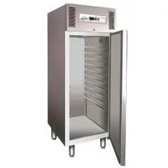 KÜHLSCHRANK AUS EDELSTAHL AISI 304 - FÜR KONDITOREIWAREN - UMLUFTKÜHLUNG - Mod. G-PA800TN - Bruttokapazität: 737 LITER - 1 TÜR - TEMPERATUR: +2°/+8°C - Abmessungen in cm. (B x T x H): 74 x 99 x 201 - EG-NORM