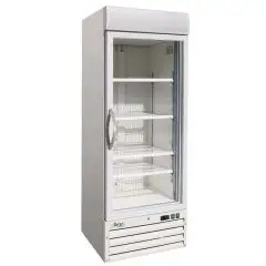 KÜHLSCHRANK AUS LACKIERTEM BLECH - FÜR SNACKS - UMLUFTKÜHLUNG - Mod. G-SNACK420BTG - 1 GLASTÜR - NUTZVOLUMEN: 578 LITER - TEMPERATUR: -18º/-22ºC - Abmessungen in cm (B x T x H): 68  X 63 X 213 - EG-NORM
