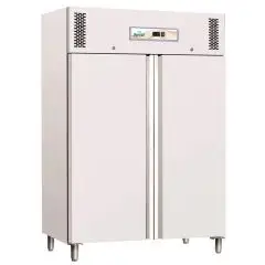KÜHLSCHRANK AUS LACKIERTEM BLECH UND ALUMINIUM - STATISCHE KÜHLUNG - Mod. G-GNB1200TN -  GASTRONORM 2/1 (65 x 53 CM) - 2 TÜREN - Bruttokapazität: 1104 LITER - TEMPERATUR: +2°/+8°C - Abmessungen in cm (B x T x H): 134 X 80 X 201 - EG-NORM