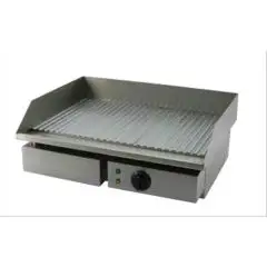 ELEKTRO-GRILLPLATTE-TISCHGERÄT - Mod. GHN 55R - gerillte Oberfläche - Kochfläche: 55x35 cm - Leistung: 3 kW - einphasiger Anschluss - Produktmaße in cm (B  x T x H): 55 x 49,5 x 24,5 - EG-Norm