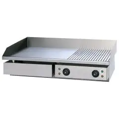 ELEKTRO-GRILLPLATTE-TISCHGERÄT - Mod. GHN 75RL - Platte: 2/3 glatt und 1/3 gerillt - Kochfläche: 72,5x40 cm - Leistung: 4,4 kW - einphasiger Anschluss - Produktmaße in cm (B  x T x H): 73,5 x 53 x 24,5 - EG-Norm