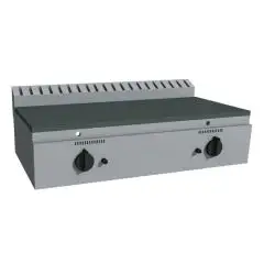 PIADINA-GRILLPLATTE / GAS - Mod. RAH1PKBB - Stahlplatte - 2 Kochflächen - thermische Leistung: 19,8 kW - Produktmaße in cm (BxTxH): 102 x 53 x 25,5 - EG-Norm