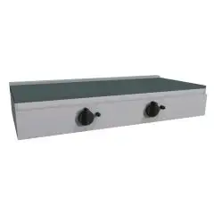 ELEKTRO-PIADINA-GRILLPLATTE - Mod. RA6EKBB - Stahlplatte - 2 Kochflächen - Leistung: 4,4 kW - einphasiger Anschluss: 230V/1/50Hz - Produktmaße in cm (BxTxH): 102 x 53 x 25,5 - EG-Norm