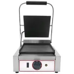 ELEKTRO KONTAKTGRILL AUS GUSSEISEN - Mod. L 1 - glatte Platte - Kochfläche: 22,5x23 cm - Leistung: 1,8 kW - einphasiger Anschluss - Produktmaße in cm (B  x T x H): 31 x 31 x 22 - EG-Norm