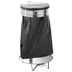 EDLESTAHLSACKHALTER - MOD. AV4681 - Mit Deckel und Pedalöffnung - Runder Anschluss -Abmessungen (B x T x H) cm 55 x 45 x 85