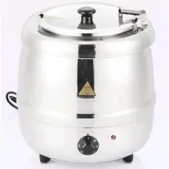 ELEKTRISCHER SUPPENTOPF - Mod. SP10S.S. - herausnehmbarer Edelstahl-Innentopf - Kapazität: 9 Liter - Leistung: 400 W - einphasiger Anschluss - Abmessungen ø: 33 x 36h - EG-Norm