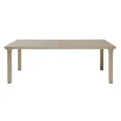 AUSZIHEBARER TISCH - MOD. 1893 - TISCHPLATTE AUS TECHNOPOLYMER - BEINE AUS LACKIERTEM ALUMINIUM: 80x80 cm - 2 VERLÄNGERUNGEN - INDOOR/OUTDOOR - AUSZIHEBAR BIS ZU: 220 cm - ABMESSUNGEN IN CM (BxTxH): 170/195/220 x 100 x 75 - CE-KENNZEICHNUNG
