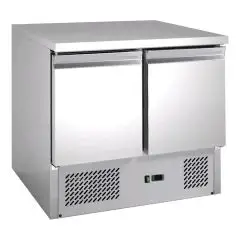 SALADETTE UND KÜHLTISCH - Mod. G-S901 FC - STATISCHE KÜHLUNG - GASTRONORM 1/1 (53 x 32,5 cm) - 2 KÜHLTÜREN - TEMPERATUR: +2°/+8°C - Abmessungen in cm. (B x T x H): 90 x 70 x 85 - EG-Norm