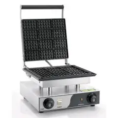 WAFFELEISEN EINZELPLATTE - MOD WM15 - AUS EDELSTAHL - FORM: Nr 1 WAFFEL cm 27,5 x 24,5 - EINPHASE 220-240V/1/50-60Hz - LEISTUNG W 1500 - ABMESSUNGEN cm B 34 x T 37 x H 24/58