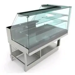 Endmodul - für gekühlte Snack-Theke - MOD. VSRVADTERMSX - Halbfertigprodukt, ohne Verkleidung - hohe gerade Scheiben - statische Kühlung - Einphasenanschluss: V 230/50Hz - Leistung: 756 W - Kapazität: 12 cm ³ - Produktmaße in cm (B x T x H): 152,1 x 82,8 