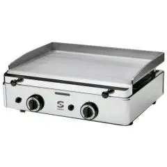 GAS - GRILLPLATTE - TISCHGERÄT - Mod. SPG-601 - Glatte Stahlplatte - Leistung W 5500 - Kochfläche cm B 58,3 x T 39,5 - Produktmaße (BxTxH) cm 60 x 50,7 x 23,4 - CE-Norm