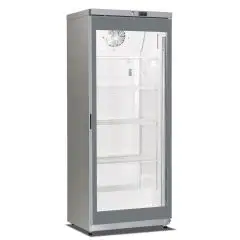 KÜHLSCHRANK MIT GLASTÜR - MOD. KRYO 70 - NUTZVOLUMEN: 610 Liter - TEMPERATURBEREICH: +2°/+10° C - Abmessungen in cm (BxHxT): 77,8 x 78,3 x 188,3 - CE-Norm