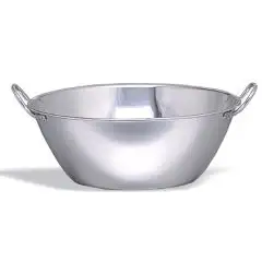 SCHÜSSEL MIT FLACHEM BODEN AUS EDELSTAHL