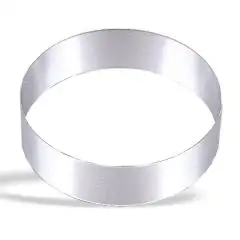 RUNDER MOUSSE-RING AUS EDELSTAHL - HÖHE: 4/4,5 cm