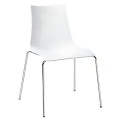 STUHL "ZEBRA ANTISHOCK" - MOD. 2273 - VIERFUSSSTAHLGESTELL IN CHROMOPTIK - SITZSCHALE AUS POLYCARBONAT - FÜR DEN INNENBEREICH GEEIGNET - STAPELBAR - ABMESSUNGEN IN CM (BxTxH): 54 x 52 x 81 - CE-KENNZEICHNUNG