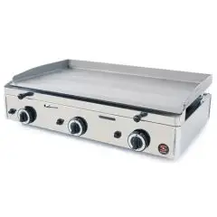 GAS - GRILLPLATTE - TISCHGERÄT - Mod. SPG-801 - Glatter Stahlplatte - Leistung W 8250 - Kochfläche cm B 78,3 x T 39,5 - Produktmaße (BxTxH) cm 80 x 50,7 x 23,4 - CE-Norm