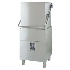 Geschirrspülmaschine - professionelle Ausführung - Edelstahl AISI 304 18/10 - Mod. 62P/S - mit Laugenpumpe - Dreiphasenanschluss - max. Einschubhöhe: 43 cm - Korbmaße (B x T): 50 x 50 cm - Spüldauer: 60" / 120" - Produktmaße in cm (B x T x H): 69,5 x 76 x