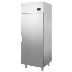 KÜHLSCHRANK AUS EDELSTAHL - FÜR FLEISCH / FISCH - MOD. 71TNER - BELÜFTET - 1 TÜR - KAPAZITÄT Lt. 700 - TEMPERATUR -2°/+8°C - ABMESSUNGEN cm L 72 x T 80 x H 202