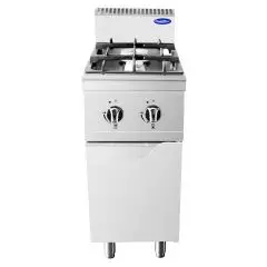 GAS-HERD - Mod. CV9I2DH1 - 2 FLAMMEN - NEUTRALER UNTERBAU MIT TÜR - PILOTFLAMME - Leistung: 19 kW - Produktmaße (B x T x H): 40 X 90 X 114 - CE Kennzeichnung
