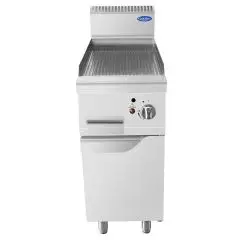 GAS-GRILLPLATTE MIT GERILLTER INOX-GRIDDLEPLATTE - Mod. CV9I4IHD - UNTERBAU MIT FLÜGELTÜR - Leistung: 10 kW - Produktmaße (B x T x H): 40 X 90 X 114 - CE Kennzeichnung