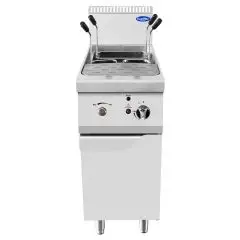 GAS-NUDELKOCHER - Mod. CV7I4RH - 1 NUDELBECKEN: 24 Liter - UNTERBAU MIT FLÜGELTÜR - Leistung: 10 kW - Produktmaße (B x T x H): 40 X 70 X 108,5 - CE Kennzeichnung