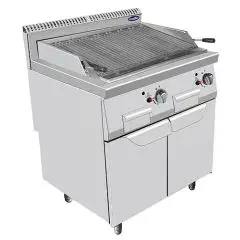 GAS-LAVASTEINGRILL - Mod. CV7I8EOI - UNTERBAU MIT FLÜGELTÜREN - Leistung: 14 kW - Produktmaße (B x T x H): 80 X 70 X 108,5 - CE Kennzeichnung