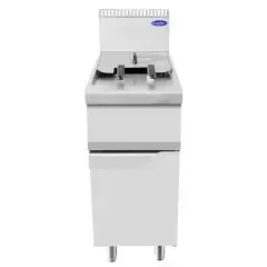 GAS-FRITTEUSE - LINIE COOK - Mod. CV9I4HH - 1 BECKEN: 21 Liter Öl - UNTERBAU MIT FLÜGELTÜR - Leistung: 17 kW - Produktmaße (B x T x H): 40 X 90 X 114 - CE Kennzeichnung