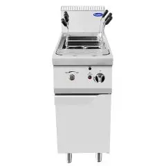 GAS-NUDELKOCHER - Mod. CV9I4RH - 1 NUDELBECKEN: 35 Liter - UNTERBAU MIT FLÜGELTÜR - Leistung: 13,5 kW - Produktmaße (B x T x H): 40 X 90 X 114 - CE Kennzeichnung