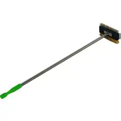 PIZZAOFENBÜRSTE EDELSTAHL UND MESSING MIT SCHABEISEN - MOD. AV4971 - Höhe 110 cm