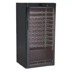 WEINKÜHLSCHRANK - Mod. G-BJ208 - Kapazität für Flaschen: 54 x 0,75 Liter - Unterschiedliche Temperatur je nach Regal - Temperatur +5/+18 °C - Leistung W 82 - Einphasige Stromversorgung 230V/1/50Hz - Produktmaße (BxTxH) cm 60 x 60,3 x 126 - CE-Norm