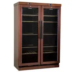 Kühlvitrine für Wein - Mod CANTINETTA 2P - Belüftet - Temperatur +3°/+16°C - Fassungsvermögen Lt 690 - Maße B 127,5 x T 62 x H 183,7 cm