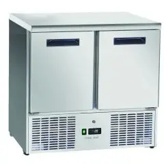 Saladette aus edelstahl - Mod CNX90V - Umluftkühlung - Gastronorm 1/1 (53 x 32,5 cm) - 2 gekühlte Türen - Temperatur -10º/-20ºC - Abmessungen cm B 90 x T 70 x H 88,3