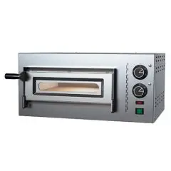 ELEKTRO-PIZZAOFEN MIT MECHANISCHER BEDIENUNG - Mod. O35/8O - 1 Backkammer - Schamottsteinboden - Backkammermaße in cm (BxTxH): 35 x 35 x 8,5  - 1 Backkammer für 1 Pizza (Ø cm 30/34) - Leistung: 2,2 kW - CE Kennzeichnung