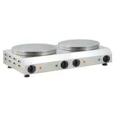 ELEKTRO - CRÊPES - MOD. ETR3535G - 2 KOCHFLÄCHEN Ø 350 mm JEDE - STROMVERSORGUNG 400V/3/50-60Hz DREIPHASIG - LEISTUNG W 2400 + 2400 - CE-Norm