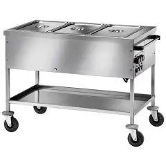 THERMOWAGEN BAINMARIE - MOD. TD - Edelstahlstruktur - Becken mit Doppelwand und Hahn - einstellbarer Thermostat +30°/+90°C - Stromversorgung V230 50/60 Hz
