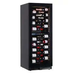 WEINKÜHLSCHRANK - Modell EY160I2VD NL - Belüftet - Temperatur +2°/+12°C / +12°/+20°C - 1 Glastür - Struktur aus schwarz lackiertem Blech - Bruttokapazität 382 Liter - Leistung 130 Watt - Stromversorgung 220/50Hz einphasig - Produktmaße (BxTxH) cm 59,5 x 6