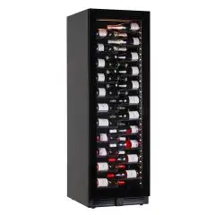 WEINKÜHLSCHRANK - Mod. EY180I1VD NL - BELÜFTET - TEMPERATUR °C +2/+20 - N. 1 GLASTÜR - STRUKTUR IN SCHWARZLACKIERTEM BLECH - BRUTTOKAPAZITÄT Lt. 438 - LEISTUNG W 130 - SPANNUNG 220/50Hz EINPHASIG - PRODUKTMAßE (BxTxH) cm 59,5 x 69 x 180