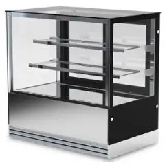 KONDITOREITHEKE - Mod LUX 2 RUZ - Ventilierte Kühlung - Gerade Frontglasscheiben - N. 2 Regale - Temperatur +2°/+10 °C - Einphasige Stromversorgung - CE-Norm