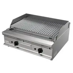 GAS-LAVASTEINGRILL, TISCHGERÄT - Mod. G7DV2DD - Leistung: 16 kW - Produktmaße in cm (BxTxH): 80 x 70 x 27 - EG-Norm