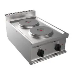 ELEKTRO-KOCHFELD - Mod. G7GWEV2DD - 2 runde Herdplatten -Leistung: 5,2 kW - Produktmaße in cm (BxTxH): 40 x 70 x 27 - EG-Norm