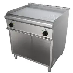 ELEKTRO-GRILLPLATTE - Mod. G7NUP2DCT - 2 Kochflächen - GERILLTE GRILLPLATTE - Leistung: 10,8 kW - Produktmaße in cm (BxTxH): 80 x 70 x 85 - EG-Norm