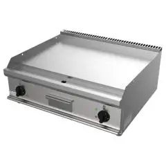 ELEKTRO-GRILLPLATTE, TISCHGERÄT - Mod. G7NUP2DDN - 2 Kochflächen - GLATTE GRILLPLATTE - Leistung: 10,8 kW - Produktmaße in cm (BxTxH): 80 x 70 x 25 - EG-Norm
