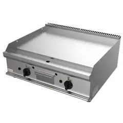 GAS-GRILLPLATTE, TISCHGERÄT - Mod. G7NUQ2DDN - GLATTE GRILLPLATTE - 2 Kochflächen - Leistung: 12 kW - Produktmaße in cm (BxTxH): 80 x 70 x 27 - EG-Norm