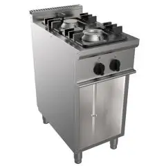 GASHERD MIT 2 FLAMMEN - Mod. G7NURG2DC2M - offener Unterbau - Leistung: 9 kW - Produktmaße in cm (BxTxH): 40 x 70 x 85 - EG-Norm