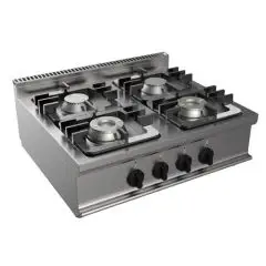 GAS-KOCHFELD - Mod. G7GWRG4DD2M2G - 4 Flammen - Leistung: 24 kW - Produktmaße in cm (BxTxH): 70 x 70 x 27 - EG-Norm
